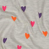 Baumwolljersey mit Neon Herzen